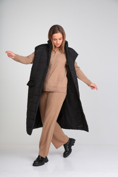 Юбка прямая: офисная юбка ниже колена из текстиля Immi 6003 черный - фото 7