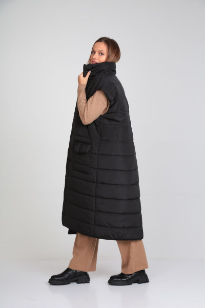 Юбка прямая: офисная юбка ниже колена из текстиля Immi 6003 черный - фото 2