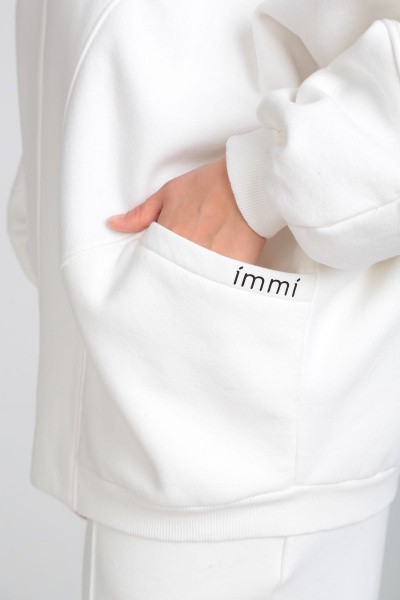 Костюм двойка джемпер и брюки из трикотажа на флисе Immi 7001 молочный - фото 16