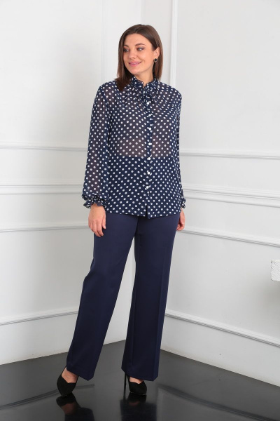 Блуза Lady Line 527 синий - фото 2