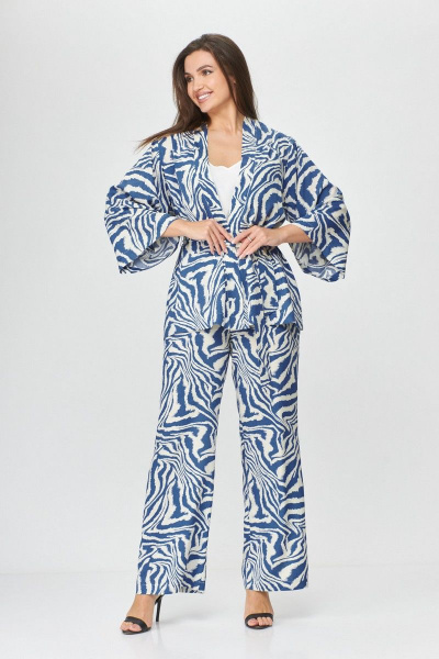 Брюки, жакет Abbi 5005 голубой - фото 1