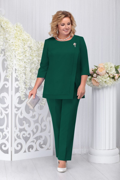 Блуза, брюки Ninele 5733 изумруд - фото 12