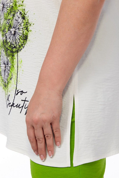 Блуза, брюки Matini 1.1504/1 белый/зелень - фото 15