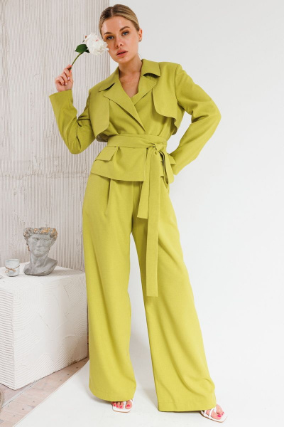 Брюки, жакет Amberа Style 2030 горчица - фото 7