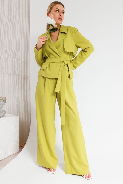 Брюки, жакет Amberа Style 2030 горчица - фото 4