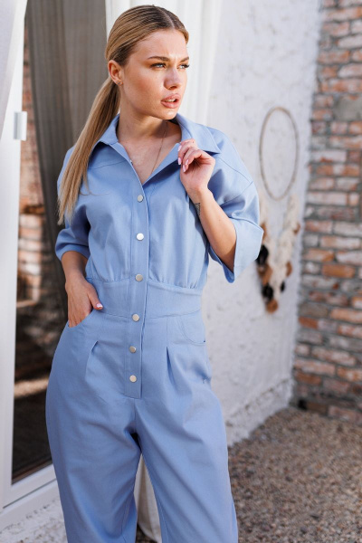 Комбинезон Ambera Style 1048 голубой - фото 5