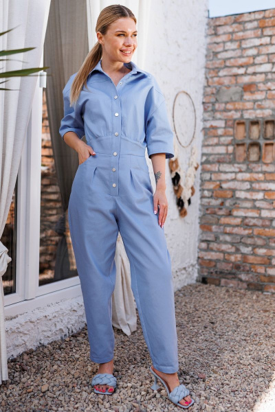 Комбинезон Ambera Style 1048 голубой - фото 4