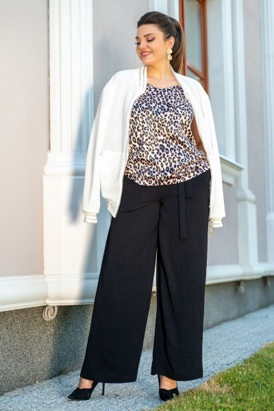 Жакет- бомбер из сетки для повседневных луків Andina 515 молоко - фото 23