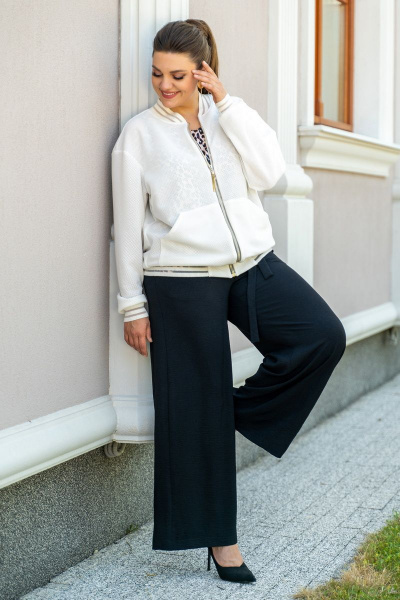 Жакет- бомбер из сетки для повседневных луків Andina 515 молоко - фото 21