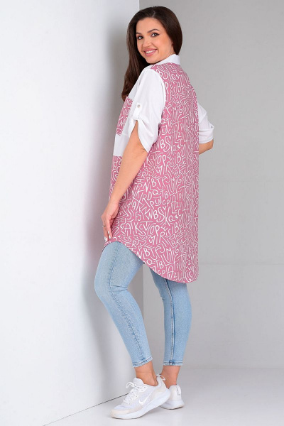 Джемпер-тунка из вискозы с элегантным свободным силуэтом Таир-Гранд 62360 клевер - фото 2