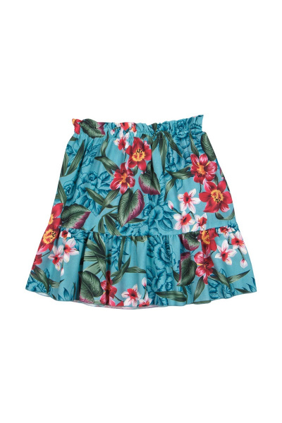 Круглогодичная юбка из хлопка с текстильной фактурой Bell Bimbo 171092 оазис - фото 1