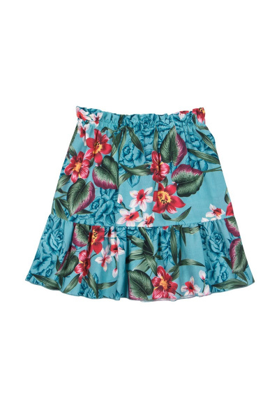 Круглогодичная юбка из хлопка с текстильной фактурой Bell Bimbo 171092 оазис - фото 2