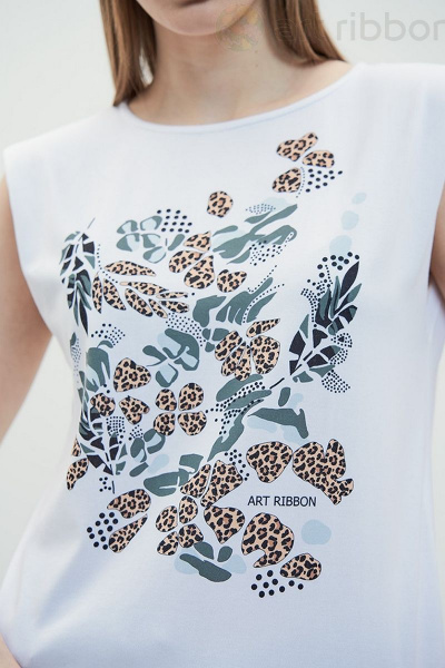 Футболка с дизайнерским принтом Art Ribbon M3894T - фото 2