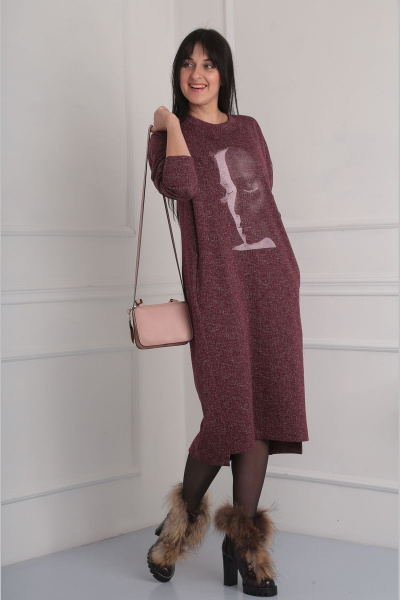 Спортивное трикотажное платье с принтом и карманами VIA-Mod 428 - фото 2
