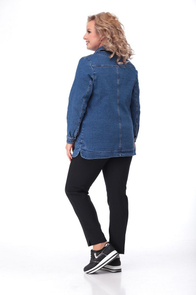 Приталенный джинсовый жакет без подкладки с карманами VEXUS`S JC914 - фото 5