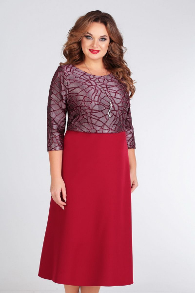 Платье Ксения Стиль 1705 красный - фото 2
