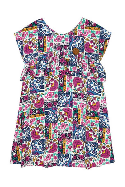 Платье летнее из вискозы и текстиля, белое, красное, синее Bell Bimbo 181027 набивной - фото 3