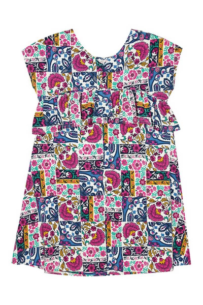 Платье летнее из вискозы и текстиля, белое, красное, синее Bell Bimbo 181027 набивной - фото 4