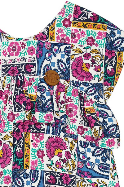 Платье летнее из вискозы и текстиля, белое, красное, синее Bell Bimbo 181027 набивной - фото 5