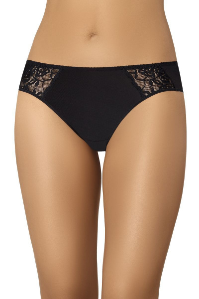 Черные круговые трусы-слип с кружевами из эластичного полотна Teyli 122 черный - фото 1