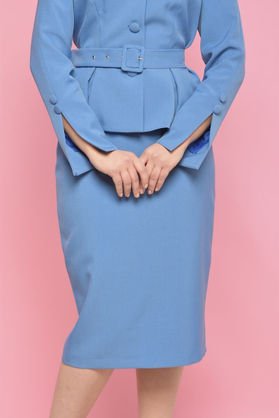 Жакет, юбка Anelli 759 голубой - фото 4