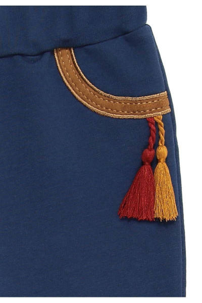 Брюки клеш из мягкого футера для девочки в демисезон Bell Bimbo 172179 деним - фото 3