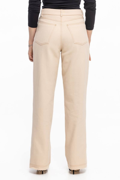 Джисовые брюки бежевые на каждый день Avila 0289 бежевый - фото 3