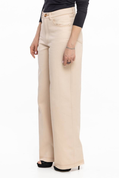 Джисовые брюки бежевые на каждый день Avila 0289 бежевый - фото 2