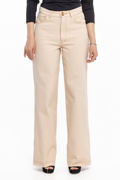 Джисовые брюки бежевые на каждый день Avila 0289 бежевый - фото 1