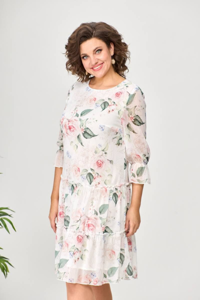 Платье Moda Versal П2328 молочный - фото 6