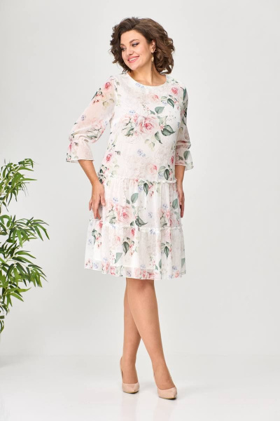 Платье Moda Versal П2328 молочный - фото 4