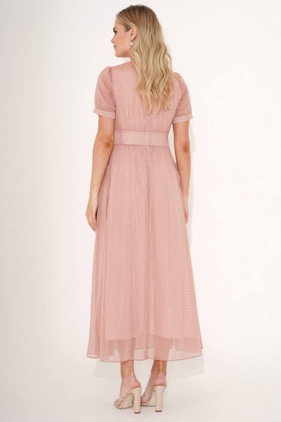 Платье в пол с горошком и длинным рукавом для праздника Urs 23-113-2 - фото 4