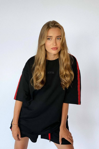 Майка, шорты А2ГА R3 черный - фото 1