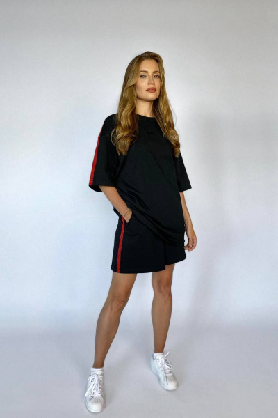 Майка, шорты А2ГА R3 черный - фото 4