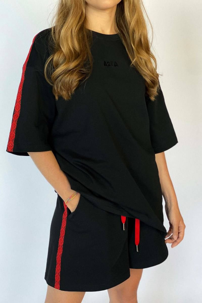 Майка, шорты А2ГА R3 черный - фото 2