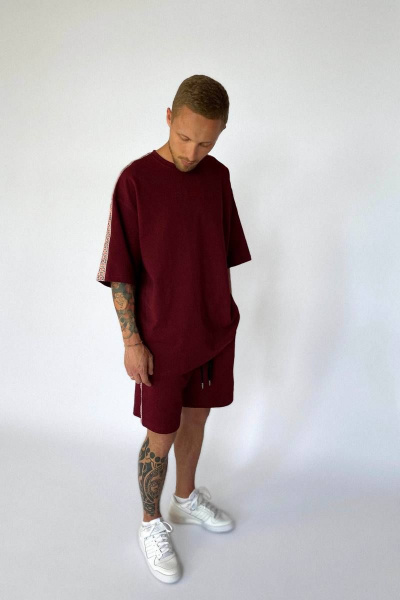 Майка, шорты А2ГА R1 бордо - фото 4