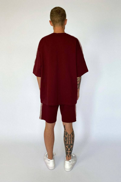 Майка, шорты А2ГА R1 бордо - фото 3