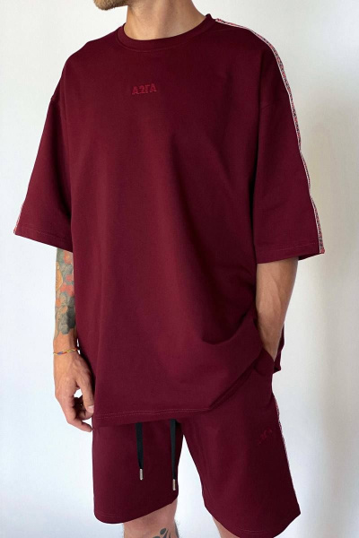 Майка, шорты А2ГА R1 бордо - фото 2