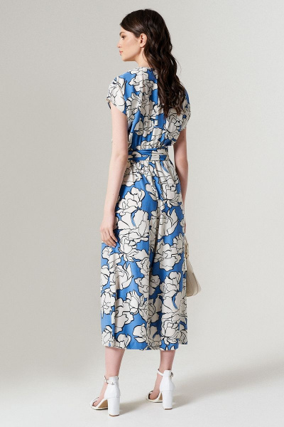 Комбинезон из вискозы с коротким рукавом для летних будней Панда 147020w голубой - фото 2