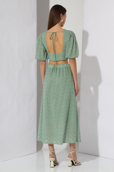 Блуза и юбка из хлопка с вышивкой для летних повседневных образов N.O.W. 1296 - фото 3