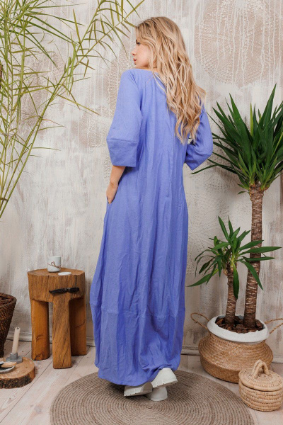 Леновое платье АМУЛЕТ с юбкой-тюльпан и карманами АМУЛЕТ 9704 - фото 3