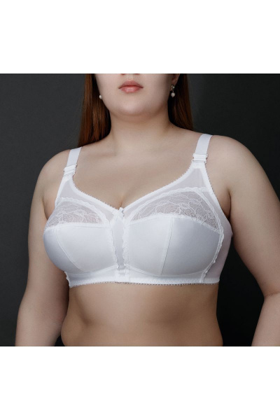 Бюстгальтер на каждый день из трикотажа Verally 213-5 белый - фото 1