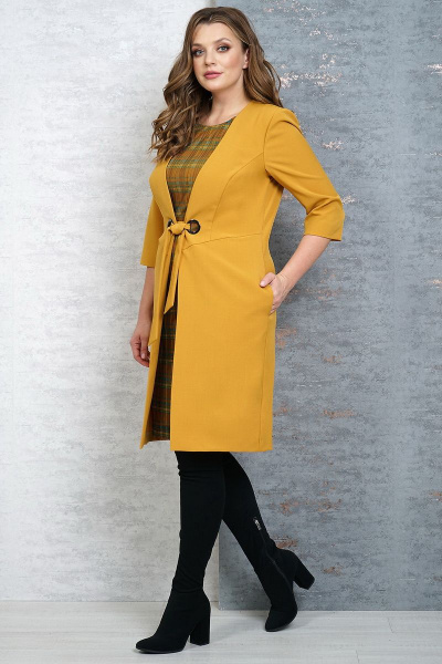 Платье Белтрикотаж 4258 горчица - фото 2