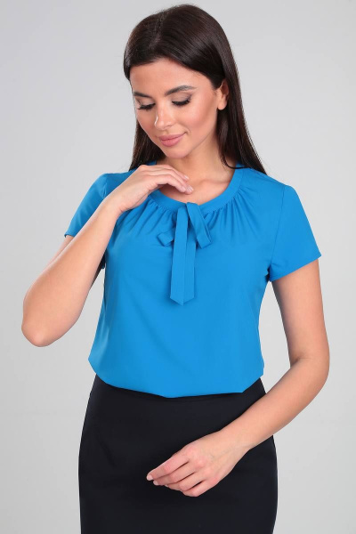 Блуза LeNata 11856 лазурный - фото 3