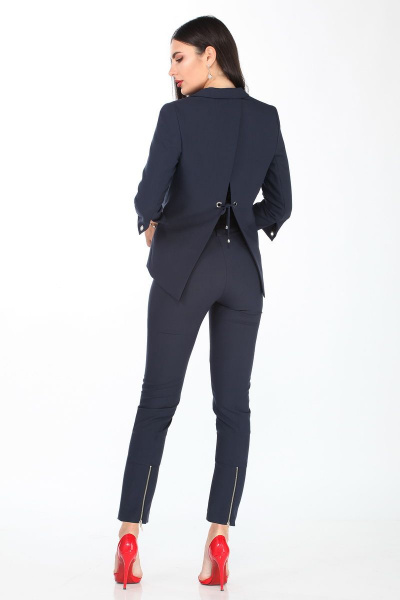 Блуза, брюки, жакет DOGGI 2656 синий - фото 3