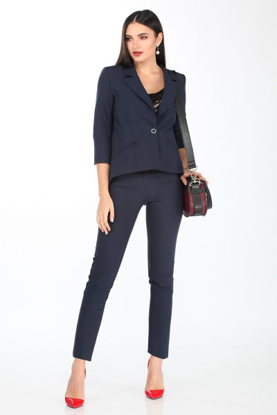 Блуза, брюки, жакет DOGGI 2656 синий - фото 2