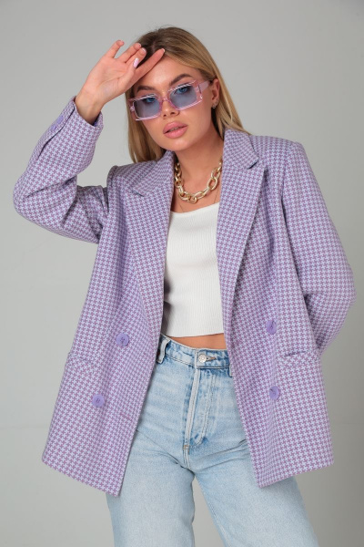 Жакет летний полуприлегающего силуэта из ткани шерсти ALEZA 1147 - фото 1