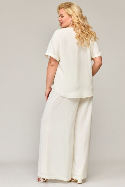 Романтичный летний комплект из шифона: блузка и брюки с вышивкой Angelina & Сo 844 - фото 9