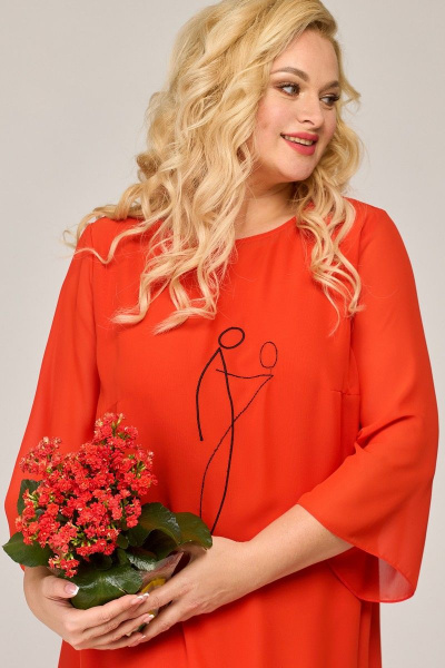 Яркое летнее платье из шифона с асимметричным низом Angelina & Сompany 845 - фото 8