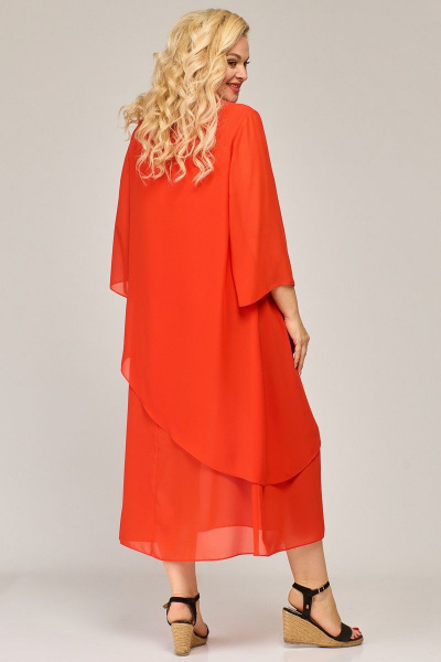 Яркое летнее платье из шифона с асимметричным низом Angelina & Сompany 845 - фото 7